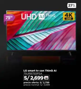 LG smart tv con ThinQ Al