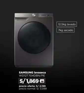 Ripley SAMSUNG lavaseca WD12T704DBN/PE oferta
