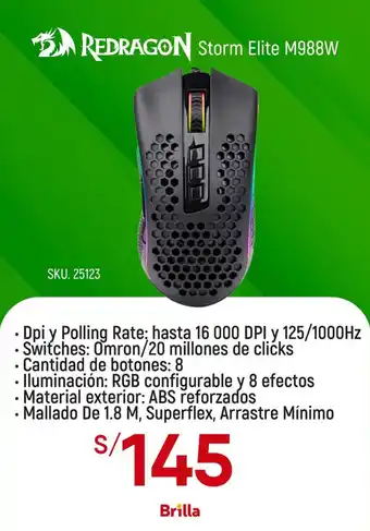 Grupo Hardtech REDRAGON Storm Elite M988W oferta
