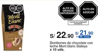 Metro Bombones de chocolate con leche Mont blanc Baileys x 10uds oferta