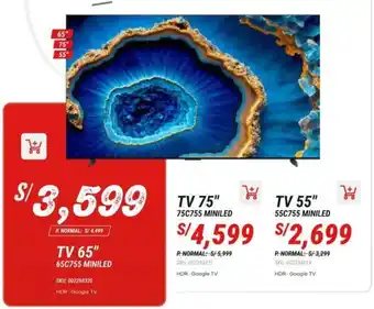 Estilos TCL TV 65" oferta