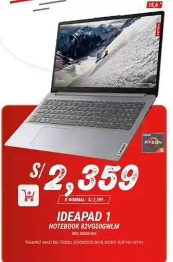 Estilos IDEAPAD 1 NOTEBOOK 82VG00GWLM oferta
