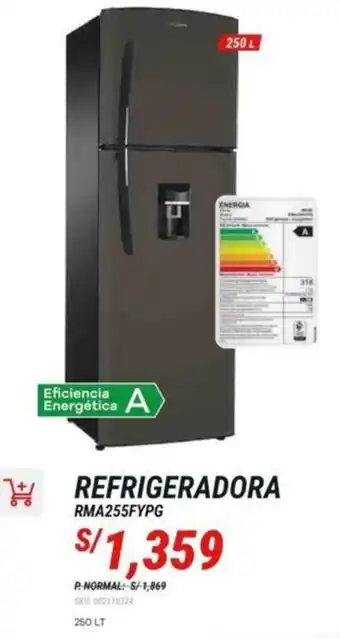 Estilos MABE REFRIGERADORA RMA255FYPG oferta