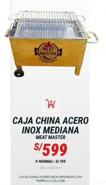 Estilos CAJA CHINA ACERO INOX MEDIANA MEAT MASTER MEAT MASTER oferta