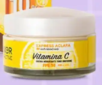 Plaza Vea Crema hidratante GARNIER Express aclara FPS30 fr x 50ml oferta