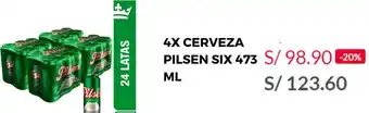 Tottus CERVEZA PILSEN SIX 4X473ML oferta