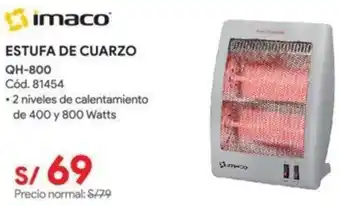Hiraoka imaco ESTUFA DE CUARZO QH-800 oferta