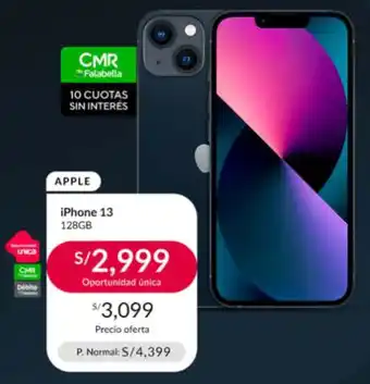 Falabella APPLE iPhone 13 128GB oferta