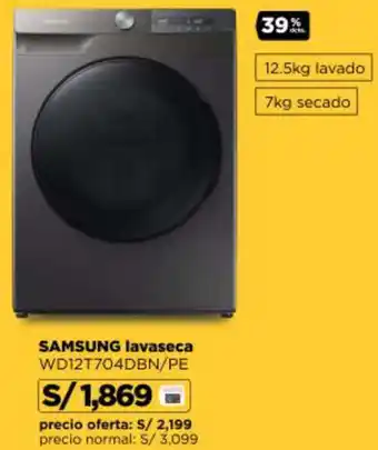 Ripley SAMSUNG lavaseca WD12T704DBN/PE oferta