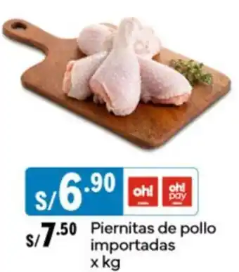 Plaza Vea Piernitas de pollo importadas x kg oferta