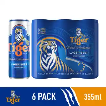 Tottus Cerveza tiger six pack oferta