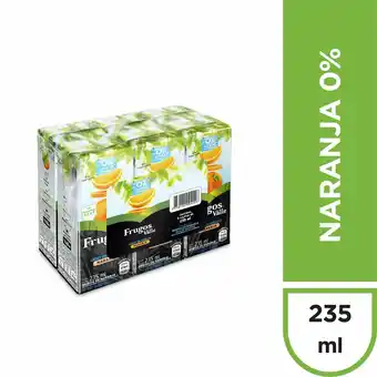 Tottus Pack de frugos sabor naranja 6 unds oferta