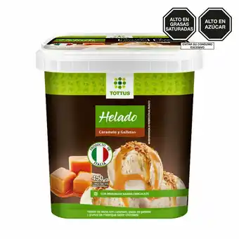 Tottus Helado italiano caramelo & galletas oferta