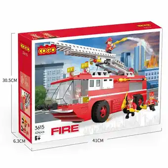 Tottus Set de bloques camion bombero 424 pzs oferta