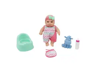 Tottus Muneca bebe 20cm con bano y mascota oferta