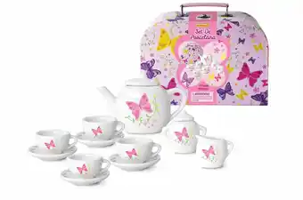 Tottus Set de porcelana 13 piezas mariposa oferta