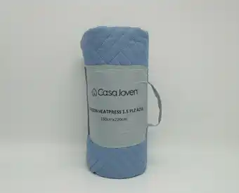 Tottus Edredon heatpress 1.5 pz azul oferta