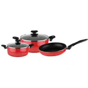 Tottus Juego de ollas strain 5 piezas aluminio con antiadherente oferta