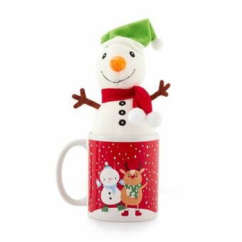 Tottus Taza navidad 325 ml + peluche oferta