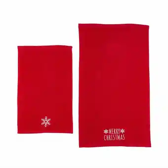 Tottus Pack x2 toallas para manos merry christmas oferta