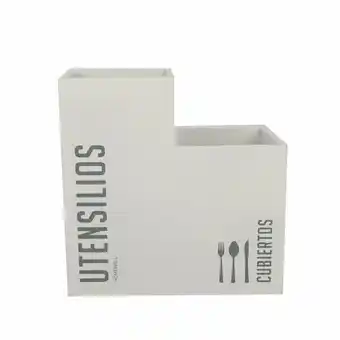 Tottus Porta cubiertos blanco 20x10x20cm oferta