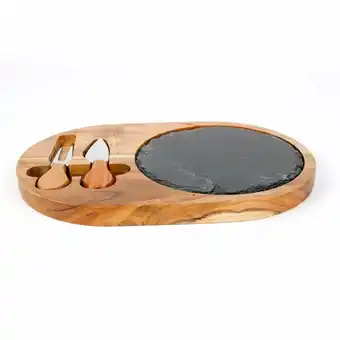 Tottus Tabla cocktail madera utensilios 33x21cm oferta