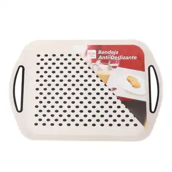 Tottus Bandeja antideslizante bambu beige oferta