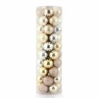 Tottus Set x 50 bolas 6 cm dorado plata champagne oferta