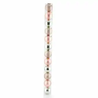 Tottus Set x 12 bolas 8 cm rose gold eucalipto champagne oferta