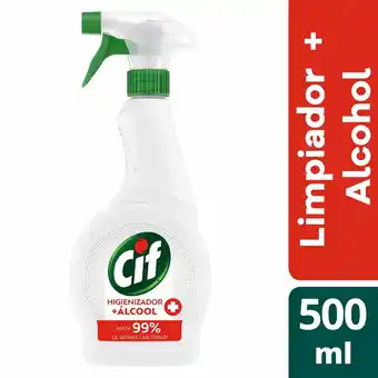 Tottus Desinfec cif higienizador alcohol cgatll x 500ml oferta
