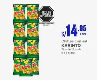 Makro Chifles con sal KARINTO Tira de 13 unds. x 34 g c/u oferta