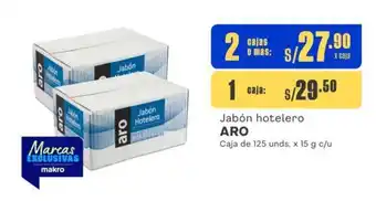 Makro Jabón hotelero ARO Caja de 125 unds. x 15 g c/u oferta