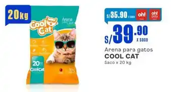 Makro Arena para gatos COOL CAT Saco x 20 kg oferta