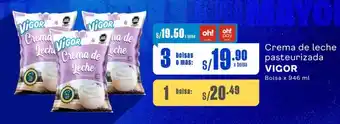 Makro Crema de leche pasteurizada VIGOR Bolsa x 946 ml oferta