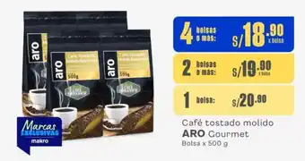 Makro Café tostado molido ARO Gourmet Bolsa x 500 g oferta