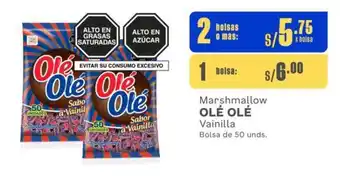 Makro Marshmallow OLÉ OLÉ Vainilla Bolsa de 50 unds. oferta