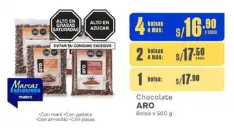 Makro Chocolate ARO Bolsa x 500 g oferta