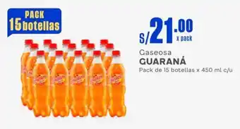 Makro Gaseosa GUARANÁ Pack de 15 botellas x 450 ml c/u oferta