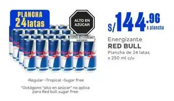 Makro Energizante RED BULL Plancha de 24 latas x 250 ml c/u oferta
