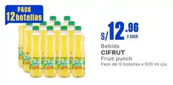 Makro Bebida CIFRUT Fruit punch Pack de 12 botellas x 500 ml c/u oferta