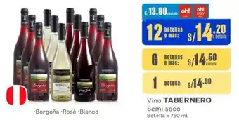 Makro Vino TABERNERO Semi seco Botella x 750 ml oferta