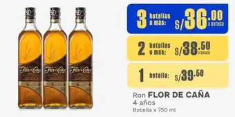 Makro Ron FLOR DE CAÑA 4 años Botella x 750 ml oferta