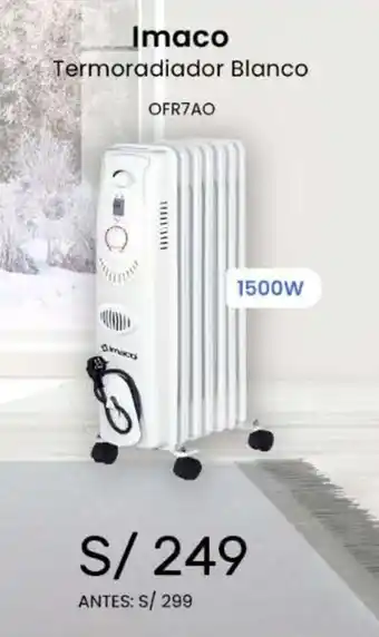 Tiendas EFE Imaco Termoradiador Blanco oferta