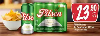 MaxiAhorro PILSEN Ceveza Six Pack Lata x 473ml oferta