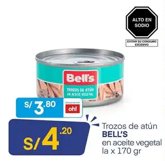 Plaza Vea Trozos de Atún 170gr oferta