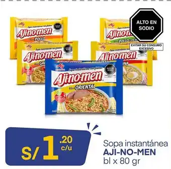 Plaza Vea Sopa Instantánea Aji-no-men 80gr oferta