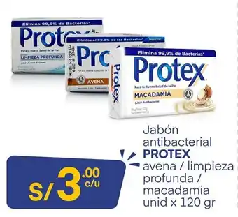 Plaza Vea Jabón Antibacterial Protex 120gr oferta