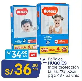 Plaza Vea Pañales Huggies oferta