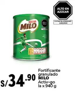 Plaza Vea Fortificante granulado MILO Activ-go la x 940g oferta