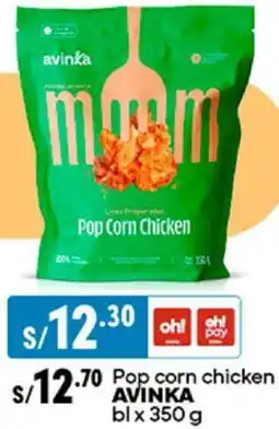 Plaza Vea Pop corn chicken AVINKA bl x 350g oferta